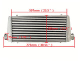 GPI 30" x 12" x 3" FMIC Aluminum Turbo Intercooler Universal 76mm 3" Inlet/Outlet