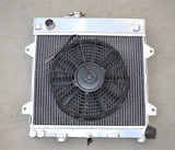 Aluminum radiator & fan for 1982-1991  BMW E30 M10 316i 318i MT 1982 1983 1984 1985 1986 1987 1988 1989 1990 1991