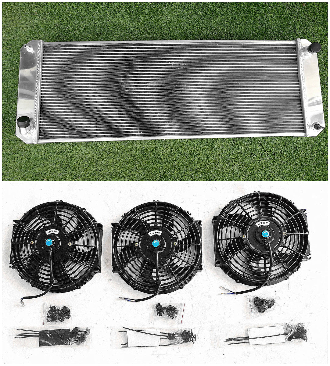 GPI Custom Aluminum Radiator & fans FOR 1988-2004 Lotus Esprit S4