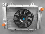 GPI Aluminum radiator & FAN for  2003-2010 Yamaha Kodiak 400 450 2003 2010 2004 2005 2006 2007 2008 2009