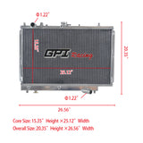 GPI Racing Aluminum Radiator For Mazda BG 323 Familia Protege GTX GTR GT 1.8 BP 1989-1994 Ford TX3 1989 1990 1991 1992 1993 1994