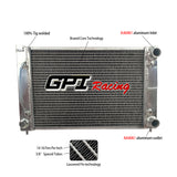 GPI Racing ALUMINUM RADIATOR FOR 1982-1995  VW GOLF GTI JETTA MK2 MK II 1.6 8V & 1.8 16V MT 1982 1983 1984 1985 1986 1987 1988 1989 1990 1991 1992 1993 1994 1995