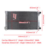 GPI Racing Aluminum ALLOY Radiator FOR 1980-1992 VW Golf/Rabbit/Scirocco GTI MK1/2 8V/16V M/T 1980 1981 1982 1983 1984 1985 1986 1987 1988 1989 1990 1991 1992