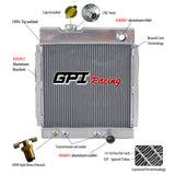 GPI Racing 3 CORE Aluminum Radiator for 1964-1966 FORD MUSTANG Falcon Mercury V8 260 289 AT/MT  1964 1965 1966