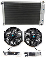 GPI 3 Row All Aluminum Radiator & FANS FOR 1970-1981 Chevy Camaro/1975-1979 Nova/1968-1973 Chevelle  1970 1971 1972 1973 1974 1975 1976 1977 1978 1979 1980 1981