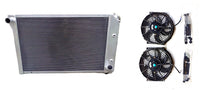 GPI 3 Row Aluminum Radiator  & fan For  1977-1982 Chevy Corvette C3 305/350 V8 5.0 5.7 AT/MT 1977 1978 1979 1980 1981 1982