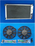 GPI 3 Rows Aluminum Radiator & TWO FANS for 1967-1980 GM / Chevy 1967 1968 1969 1970 1971 1972 1973 1974 1975 1976 1977 1978 1979 1980