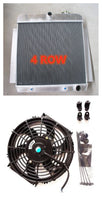 4 ROW ALUMINUM RADIATOR + Fan FOR 1955-1959 CHEVY PICKUP TRUCK V8  AT/MT 1955 1956 1957 1958 1959