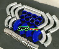 GPI 2.5" 64mm 12PCS  Aluminum Universal Intercooler Turbo Piping pipe Kit