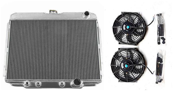 GPI Aluminum Radiator & fans For 1967-1970 Ford Mustang Mercury Cougar SBC V8 1967 1968 1969 1970