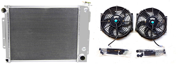 GPI Aluminum radiator +FANS for Chevy Camaro/Pontiac Firebird 350 396 Big Block V8 AT 1967-1969  1967 1968 1969