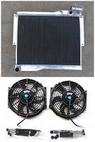 GPI HI-PERF.56MM 	2 Row Aluminum Radiator & FANS For 1977-1980 MG MGB GT / ROADSTER 1.8L ENGINE 1977 1978 1979 1980