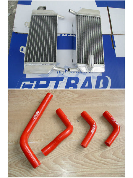 GPI Aluminum radiator and  hose for 2004-2009 HONDA CRF250R/CRF250X CRF 250 R / CRF 250 X 2004 2005 2006 2007 2008 2009