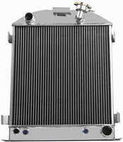 GPI 3 ROW  All Aluminum Radiator + Fan For FORD CHOPPED CHEVY ENGINE 1932