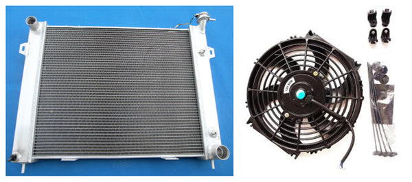 GPI Aluminum Radiator & Fan FOR 1993-1998 Jeep Grand Cherokee/Wagoneer ZJ 5.2/5.9 318/360 V8 LA AT 1993 1994 1995 1996 1997