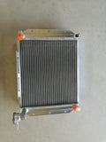 GPI 62MM ALUMINUM  RADIATOR CUSTOM  & fan FOR MG MGA 1500,1600, 1622, DE LUXE MT 1955-1962 1955 1956 1957 1958 1959 1960 1961 1962