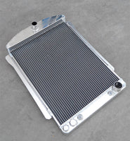 GPI 56MM Core Aluminum Radiator+Fan For 1940 1941 Chevy STREET ROD 3.5L L6 Polished AT / MT