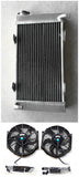 GPI 50mm Aluminum Radiator & fans FOR Go Kart go-kart karting 17 3/4"W x 9 1/2"H x 2"T size