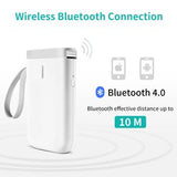 GPI  FOR Label Maker Machine D11 Wireless Bluetooth Connection Mini Label Printer with Tape Included Multiple Templates Used with Smartphone for Office Home Organization USB Rechargeable