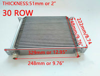 GPI Universal 30 Row AN-10AN Universal Engine Transmission Oil Cooler Silver