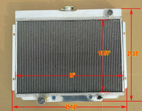 GPI 3 Row Aluminum Radiator for 1967-1970 Ford Mustang Torino Cougar XR7 V8 1967 1968 1969 1970