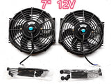 GPI 2pcs  7" 12V Slim Radiator Cooling Thermo Fan & Mounting kit MGA/MGB GT  Brand New