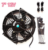 GPI 2pcs  7" 12V Slim Radiator Cooling Thermo Fan & Mounting kit MGA/MGB GT  Brand New