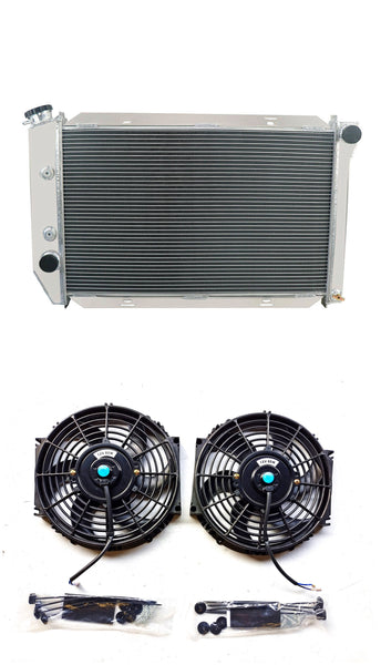 GPI Aluminum Radiator + Fan For 1969-1973 DPI381 Ford Mustang Cougar /Ford / Lincoln 1969 1970 1971 1972 1973