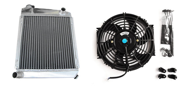 GPI ALUMINUM RADIATOR & FAN FOR 1959-1997 AUSTIN ROVER MINI COOPER 1275 GT MT 1959 1960 1961 1962 1963 1964 1965 1966 1967 1968 1969 1970 1971 1972 1973 1974 1975 1976 1977 1978 1979 1980 1981 1982 1983 1984 1985 1986 1987 1988 1989 1990 1991 1992 1993