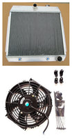 GPI 62mm 3 Row Aluminum Radiator& FAN For 1955-1957 Chevy V8 Cars CC5056 Bel Air 6 Cyl Mount 1955 1956 1957