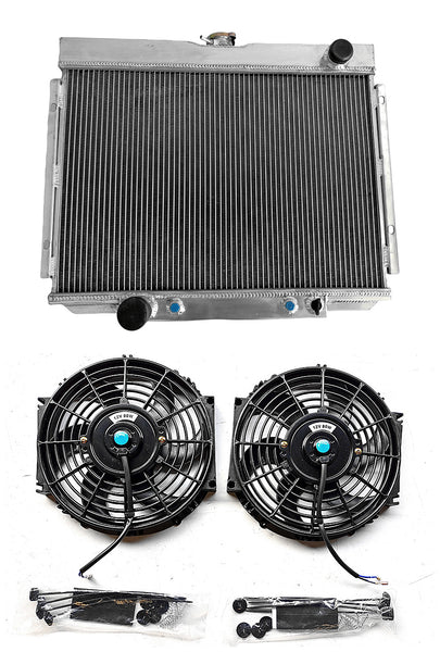 GPI 3 Row Aluminum Radiator & FANS for 1967-1970 Ford Mustang Torino Cougar XR7 V8 1967 1968 1969 1970