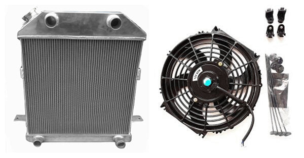 GPI 3 Row Aluminum Radiator & one 16" fan FOR 1939-1941  Ford / Mercury Car Flat Head V8 1939 1940 1941