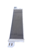 GPI Air to water aluminum intercooler liquid heat exchanger  & fans  Overall Size: 23.5x6.75x2.75(end-tank) inch