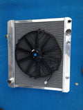 GPI 3ROW aluminum radiator+FAN FOR 1963-1966  Chevy Pickup Truck C10/C20/C30 K10/K20  1963 1964 1965 1966