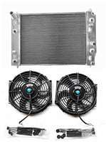 GPI 3 Row Aluminum Radiator& two fans For 2005-2013 Chevrolet Corvette C6 SSR 9-7x V8  2005 2006 2007 2008 2009 2010 2011 2012 2013