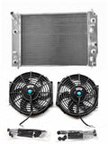 GPI 3 Row Aluminum Radiator& two fans For 2005-2013 Chevrolet Corvette C6 SSR 9-7x V8  2005 2006 2007 2008 2009 2010 2011 2012 2013