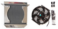 GPI 62MM Aluminum Radiator & Shroud & Fan For Morgan Plus Four / +4 2.1L 1964-1968 MT 1964 1965 1966  1967 1968