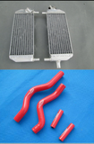 GPI Aluminum Radiator + hose FOR 2001-2008 Suzuki RM250 RM 250 2-stroke 2001 2002 2003 2004 2005 2006 2007 2008