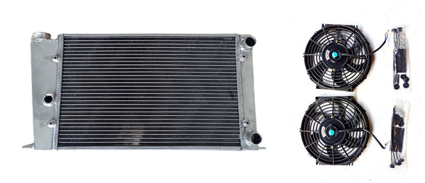 GPI 2 ROW Aluminum Radiator & FANS For 1975-1981 VW GOLF MK1 Jetta SCIROCCO GTI SPEC 1.6  MT 1975 1976 1977 1978 1979 1980 1981