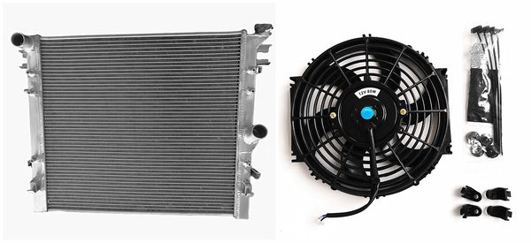 GPI Aluminum Radiator& Fan FOR 2007-2017  Jeep Wrangler JK 3.6I ERB 206;3.8i EGT 153   2007 2008 2009 2010 2011 2012 2013 2014 2015 2016 2017