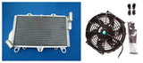 GPI aluminum radiator+ 7" FAN For 1984-1986 Kawasaki Ninja GPZ900 GPZ 900 R ZX9 ZX900 ZX 1984 1985 1986