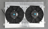 Aluminum Radiator Shroud + Fans For 1997-2004 Ford Mustang GT/SVT 4.6L V8 AT/MT 1997 1998 1999 2000 2001 2002 2003 2004