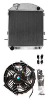 GPI 62mm 3 core Aluminum Radiator & FAN For 1917-1927 Ford Model T-Bucket Grill Shells AT 1917 1918 1919 1920 1921 1922 1923 1924 1925 1926 1927