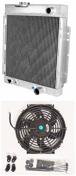 GPI 3 CORE ALUMINUM RADIATOR & fan FOR 1964-1966 FORD MUSTANG V8 289 302 WINDSOR 1964 1965 1966