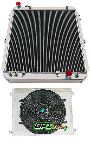 GPI Aluminum Radiator&shroud & fan FOR 1993-1996 TOYOTA Hilux Surf KZN130 1KZ-TE 3.0TD AT/MT 1993 1994 1995 1996