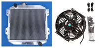 GPI Aluminum Radiator & fan For 1962-1965 Ford Capri MK1 MK2 MK3 Kent 1.3L 1.6L 2.0 Essex/Escort 1.6 /1962 1963 1964 1965