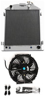 GPI 3 ROW  All Aluminum Radiator + Fan For FORD CHOPPED CHEVY ENGINE 1932