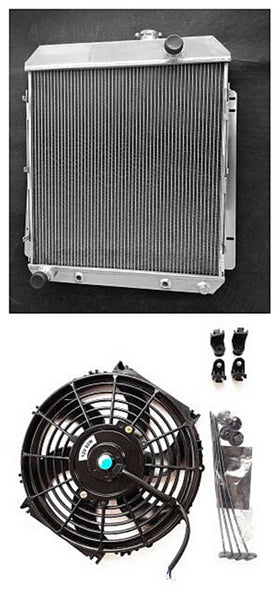 GPI 62MM Aluminum Radiator  & fan FOR 1954-1956  BUICK SPECIAL/ Roadmaster /Century/Super 1954 1955 1956