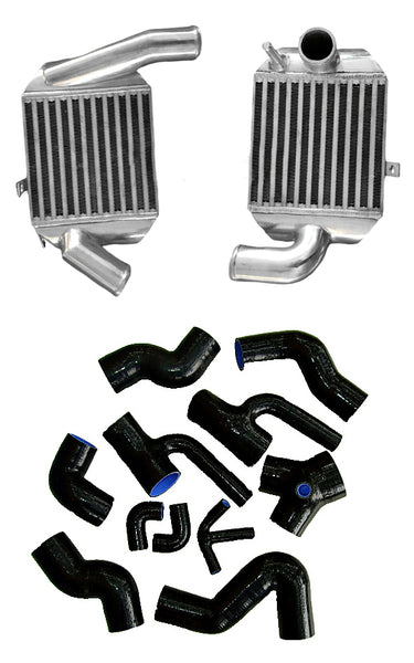 GPI Aluminum Intercooler & Hose For Audi A4 S4 B5 SR4 Avant A6 C5 Bi-Turbo 2.7L  1997-2005 1997 1998 1999 2000 2001 2002 2003 2004 2005