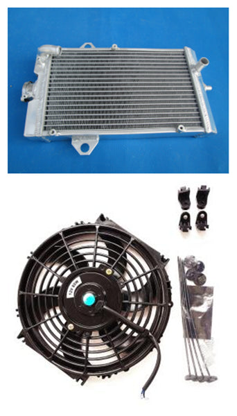 GPI  Aluminum radiator & fan FOR 2006-2014 Yamaha Raptor YFM700R  YFM 700 R  2006 2007 2008 2009 2010 2011 2012 2013 2014